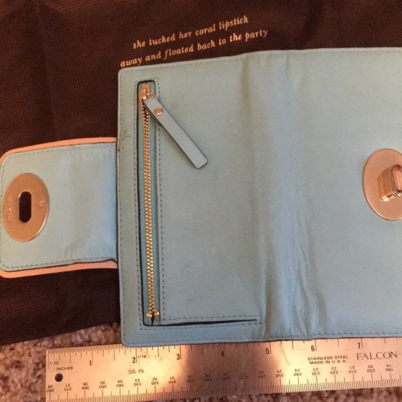 Large turquoise blue Kate spade wallet - Picture 6 of 7